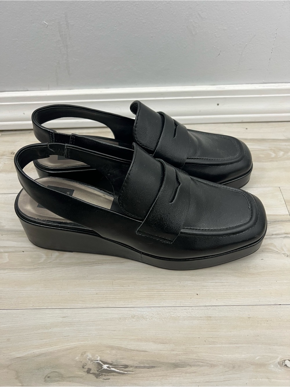 Dolce Vita Black Slingback Platform Loafer